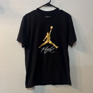 Jordan Black Tee with Gold Graphic